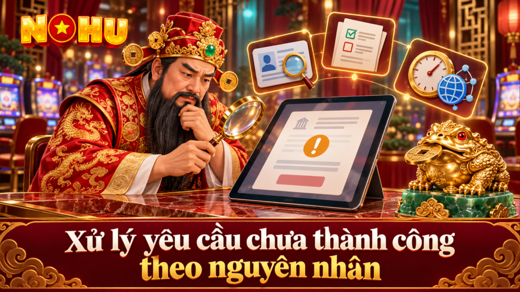 Xử lý yêu cầu chưa thành công theo nguyên nhân